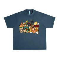 Midnight Navy Chicken coffee cups Urban Heavy Tee - HowdyJamesFarm