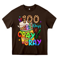Chocolate Brown 100 days of cray cray Heavy Core Tee - LillyAllenDesigns