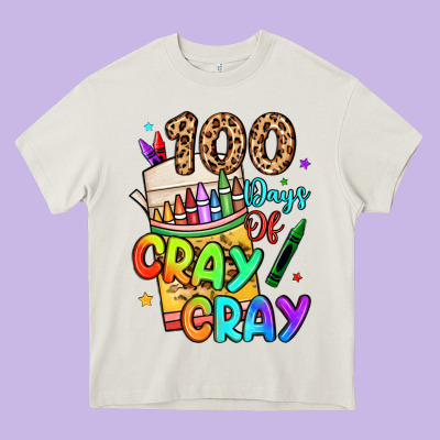 100 Days Of Cray Cray Heavy Core Tee Designed By Lillyallendesigns