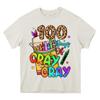Cream 100 days of cray cray Heavy Core Tee - LillyAllenDesigns