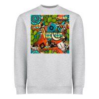 Heather Grey western cactus aztec seamless pattern Heavyweight Sweatshirt - BundleAndBundleShop