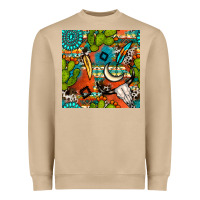 Mushroom western cactus aztec seamless pattern Heavyweight Sweatshirt - BundleAndBundleShop