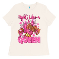 Bone Survivor queen Breast Cancer afro girl sneakers Ladies Tee - RanaPortraitStore