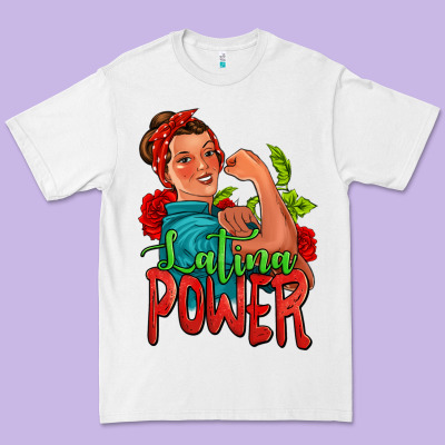 Latina Power Strong Woman Premium Tee Designed By Jasminsmagicworld