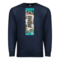 Navy mimi sunflower cowhide leopard  pen wrap Premium Sweatshirt - Artiststas