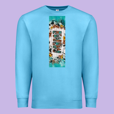 Mimi Sunflower Cowhide Leopard  Pen Wrap Premium Sweatshirt Designed By Artiststas