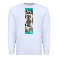 White mimi sunflower cowhide leopard  pen wrap Premium Sweatshirt - Artiststas