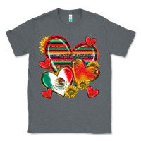 Charcoal Heather Mexican Hearts Classic Tee - texasbilliewilder