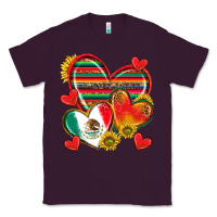 Plum Mexican Hearts Classic Tee - texasbilliewilder