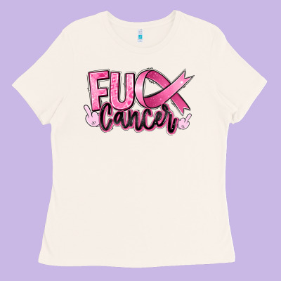 Fu*ck Cancer Ladies Tee Designed By Ranaportraitstore
