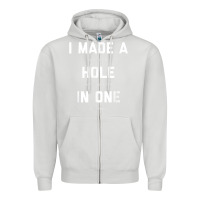 Dove Grey Funny Golf Shirts For Men Women Hole In One Golf Gag Gifts Zipper Hoodie - minhPixels