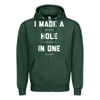 Sports Green Funny Golf Shirts For Men Women Hole In One Golf Gag Gifts Zipper Hoodie - minhPixels