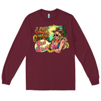 Burgundy I just smile and say god bless Long Sleeve Tee - HowdyJamesFarm