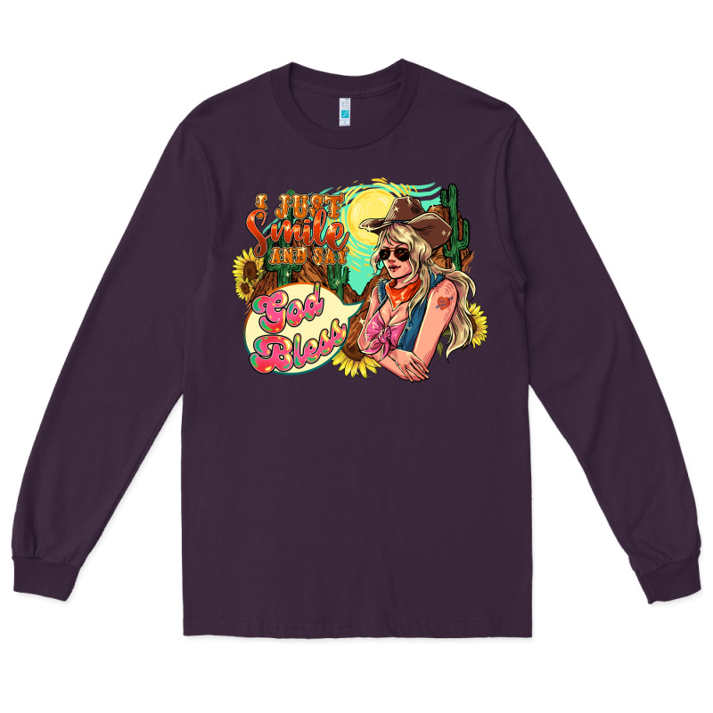 I Just Smile And Say God Bless Long Sleeve Tee by HowdyJamesFarm | Teevron