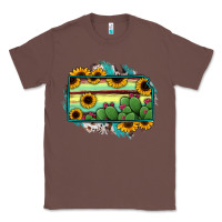 Chestnut Kansas map sunflower catus serape Classic Tee - RanaPortraitStore
