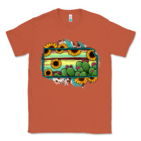 Copper Kansas map sunflower catus serape Classic Tee - RanaPortraitStore