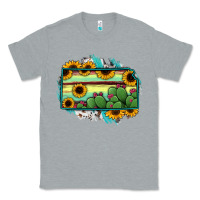Heather Grey Kansas map sunflower catus serape Classic Tee - RanaPortraitStore