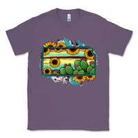 Lavender Kansas map sunflower catus serape Classic Tee - RanaPortraitStore