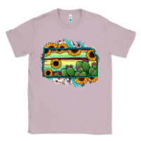 Lilac Kansas map sunflower catus serape Classic Tee - RanaPortraitStore