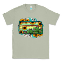 Matcha Kansas map sunflower catus serape Classic Tee - RanaPortraitStore