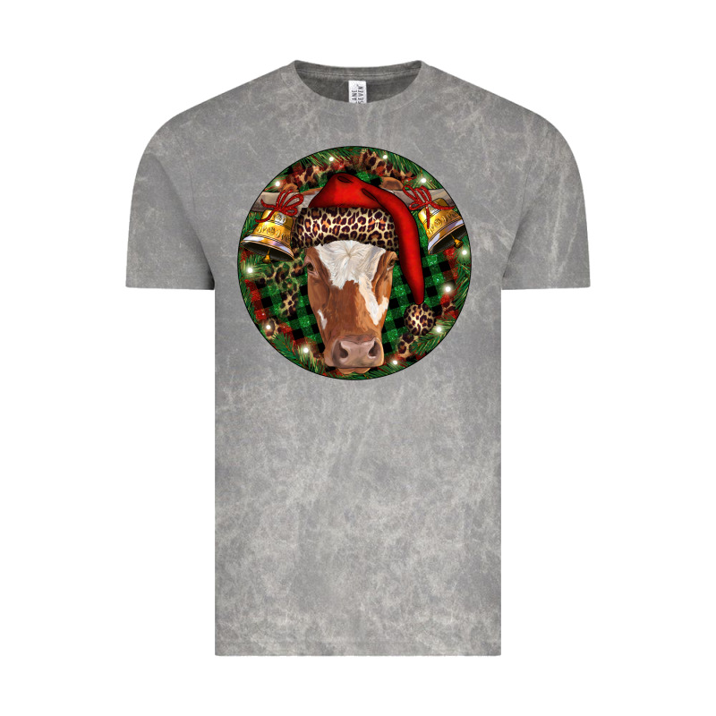 Longhorn Cow Christmas Vintage Tee by RanaPortraitStore | Teevron