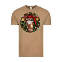Vintage Coffee Longhorn Cow Christmas Vintage Tee - RanaPortraitStore