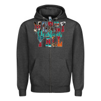 Charcoal Heather merry christmas y'all Zipper Hoodie - CowhideDigitalArt