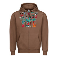 Chestnut merry christmas y'all Zipper Hoodie - CowhideDigitalArt