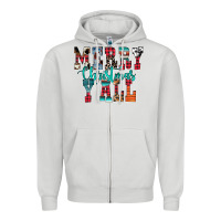 Dove Grey merry christmas y'all Zipper Hoodie - CowhideDigitalArt