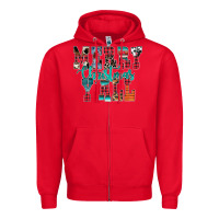 Red merry christmas y'all Zipper Hoodie - CowhideDigitalArt