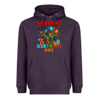Plum grandma of the birthday boy t rex Heavyweight Hoodie - Artiststas
