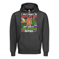 Charcoal Heather I Just Want To Bake Stuff And Watch Christmas Movies Zipper Hoodie - minhPixels