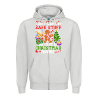 Dove Grey I Just Want To Bake Stuff And Watch Christmas Movies Zipper Hoodie - minhPixels