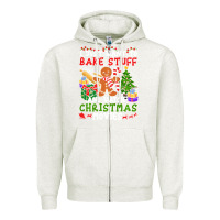 Oatmeal Heather I Just Want To Bake Stuff And Watch Christmas Movies Zipper Hoodie - minhPixels