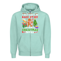 Seafoam I Just Want To Bake Stuff And Watch Christmas Movies Zipper Hoodie - minhPixels