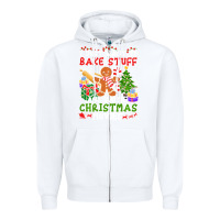 White I Just Want To Bake Stuff And Watch Christmas Movies Zipper Hoodie - minhPixels