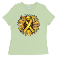 Matcha Child Cancer Awareness Sunflower Ladies Tee - RanaPortraitStore