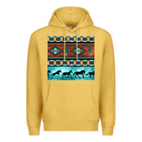 Antique Gold native american aztec seamless pattern Premium Hoodie - BundleAndBundleShop