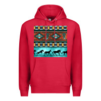 Cardinal native american aztec seamless pattern Premium Hoodie - BundleAndBundleShop