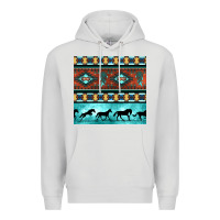 Dove Grey native american aztec seamless pattern Premium Hoodie - BundleAndBundleShop