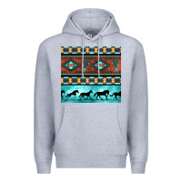 Heather Grey native american aztec seamless pattern Premium Hoodie - BundleAndBundleShop