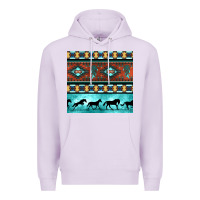 Lilac native american aztec seamless pattern Premium Hoodie - BundleAndBundleShop