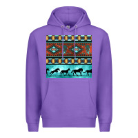 Purple native american aztec seamless pattern Premium Hoodie - BundleAndBundleShop