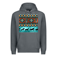 Rock native american aztec seamless pattern Premium Hoodie - BundleAndBundleShop