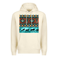 Sandshell native american aztec seamless pattern Premium Hoodie - BundleAndBundleShop