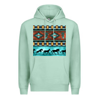 Seafoam native american aztec seamless pattern Premium Hoodie - BundleAndBundleShop