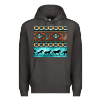 Smoke native american aztec seamless pattern Premium Hoodie - BundleAndBundleShop