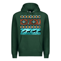 Sports Green native american aztec seamless pattern Premium Hoodie - BundleAndBundleShop