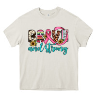 Cream brave and strong Heavy Core Tee - JahusDesignShop