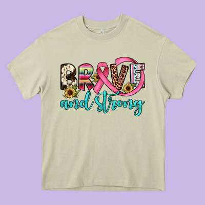 Brave And Strong Heavy Core Tee Designed By Jahusdesignshop